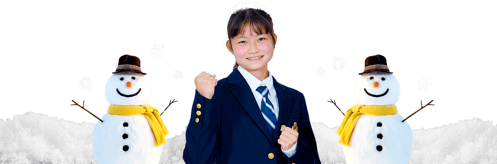 雪だるまと女の子