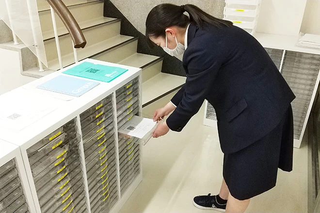 欠席時のプリントなどは個人ボックスへ配布！