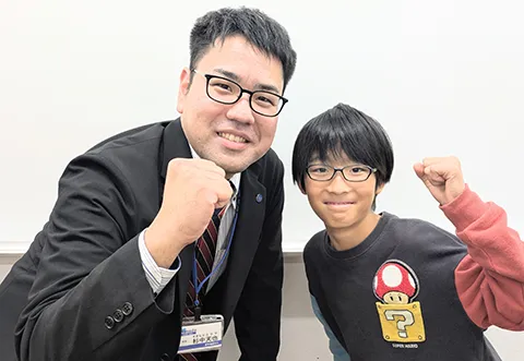 定期テスト100点獲得した生徒01