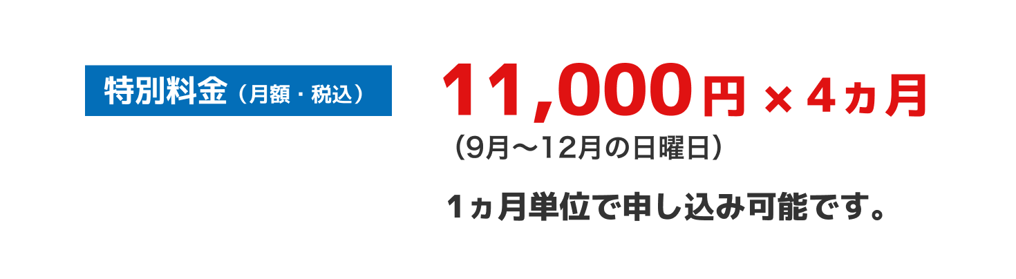 特別料金詳細