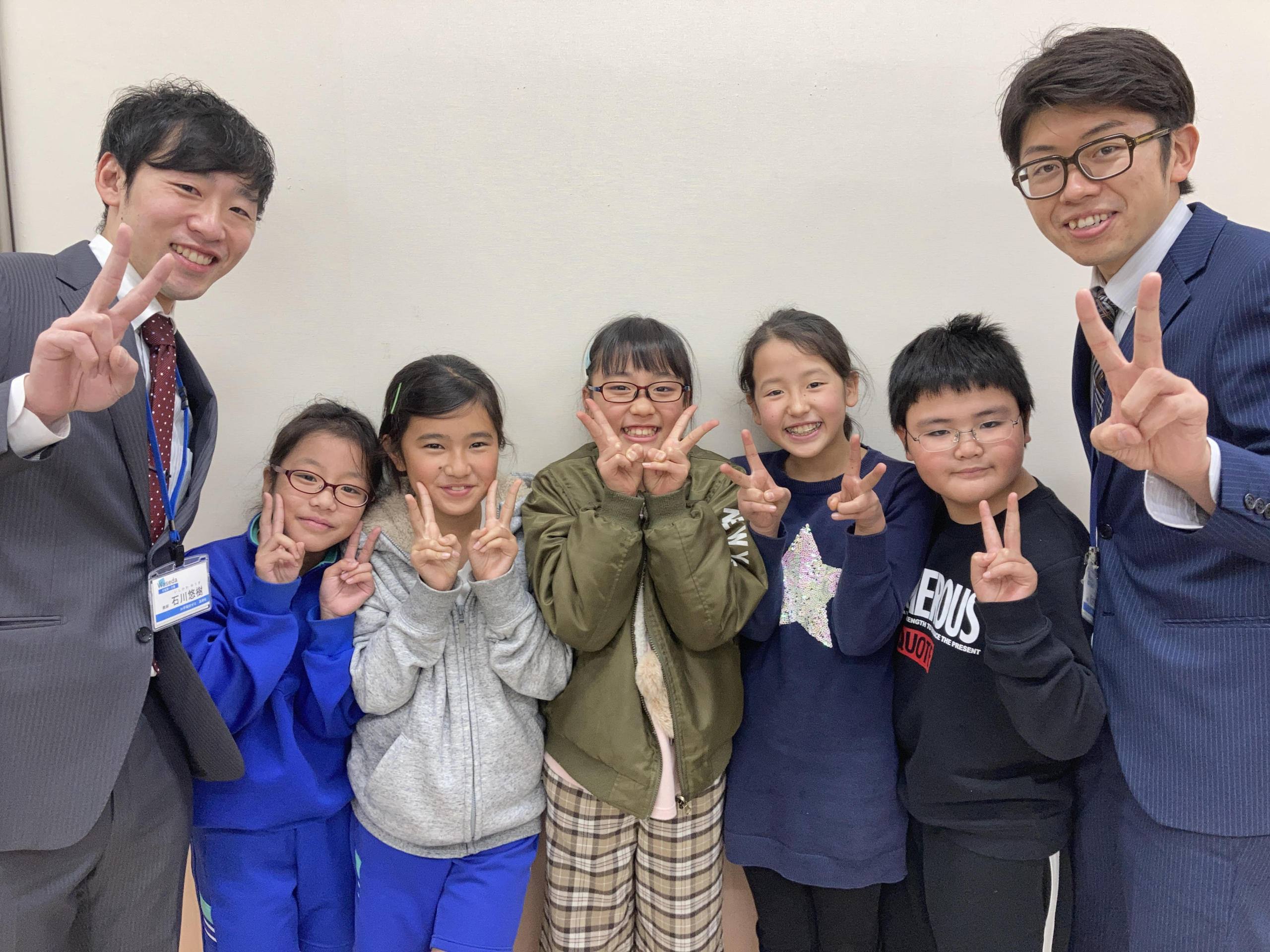 W早稲田ゼミ‗高崎校の生徒と教師