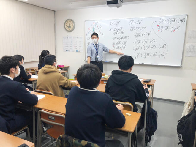 前橋中央ハイスクールの大学受験対策のための授業風景